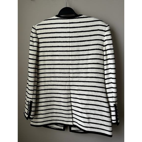 $798 NWT Veronica Beard Foster Dickey Jacket Blazer Tweed Black & White Sz 8 - Picture 3 of 11